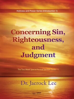 cover image of Concerning Sin, Righteousness, and Judgment(English Edition)